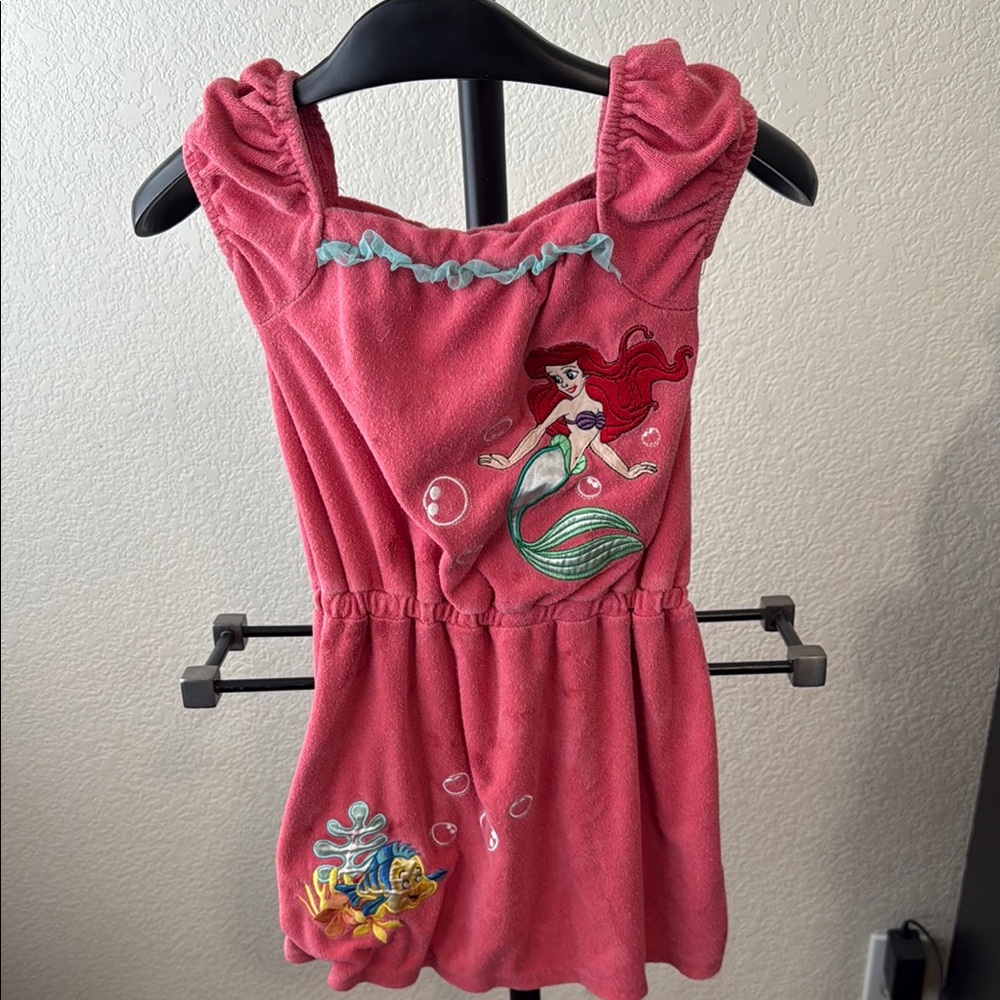Pink Ariel Towel Dress with Ruffle Sleeves